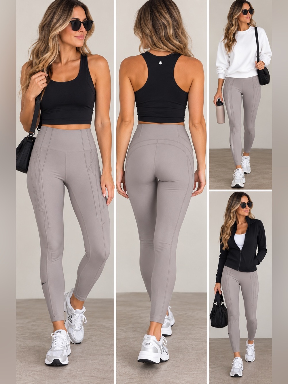NIKE City Ready 7/8 Training Tights In Enigma Stone Size XS A425